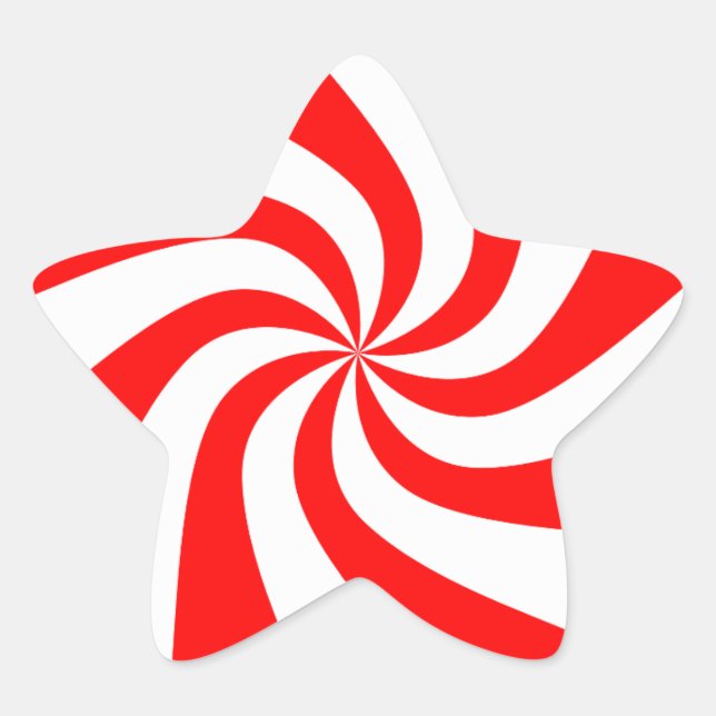 Pegatina En Forma De Estrella Imágenes de Navidades Candy (Anverso)