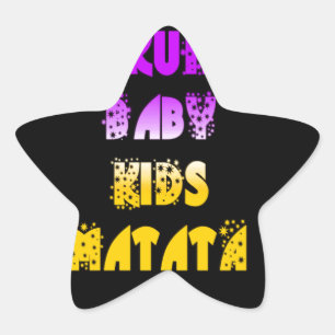 Pegatina En Forma De Estrella Impresión artística Hakuna Matata