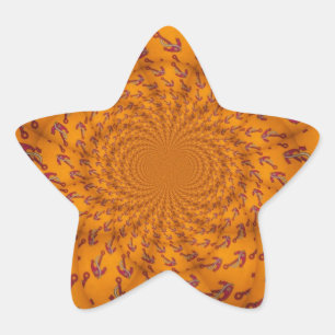 Pegatina En Forma De Estrella Impresión de arte de ancla Kaleidoscope