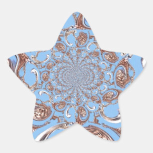 Pegatina En Forma De Estrella Impresión de arte de caleidoscopio vintage