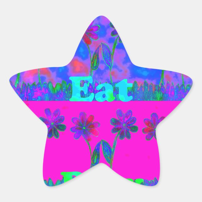 Pegatina En Forma De Estrella Impresión de arte vibrante con motivación "Come Lo (Anverso)