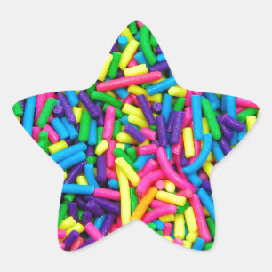 Pegatina En Forma De Estrella Impresión de dulces coloridos