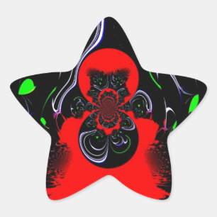 Pegatina En Forma De Estrella Impresión de fluidos en Kaleidoscope
