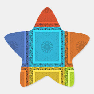 Pegatina En Forma De Estrella Impresión de imágenes en blanco y negro