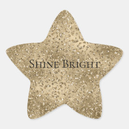 Pegatina En Forma De Estrella Impresión de leopardo del Purpurina Gold Glam Glit