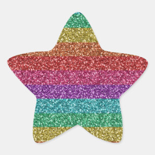 Pegatina En Forma De Estrella Impresionantes colores brillantes de moda en el ar
