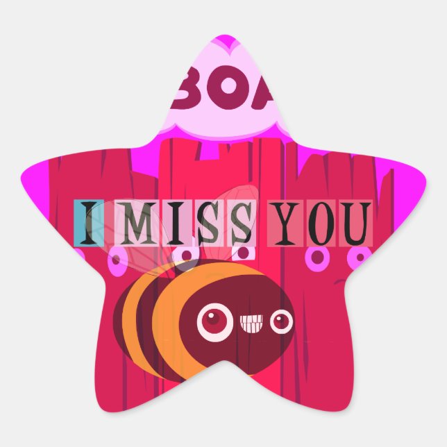 Pegatina En Forma De Estrella Imprimir arte de abee de tablero (Anverso)