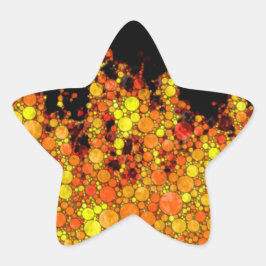 Pegatina En Forma De Estrella Incendios en negro de Guay