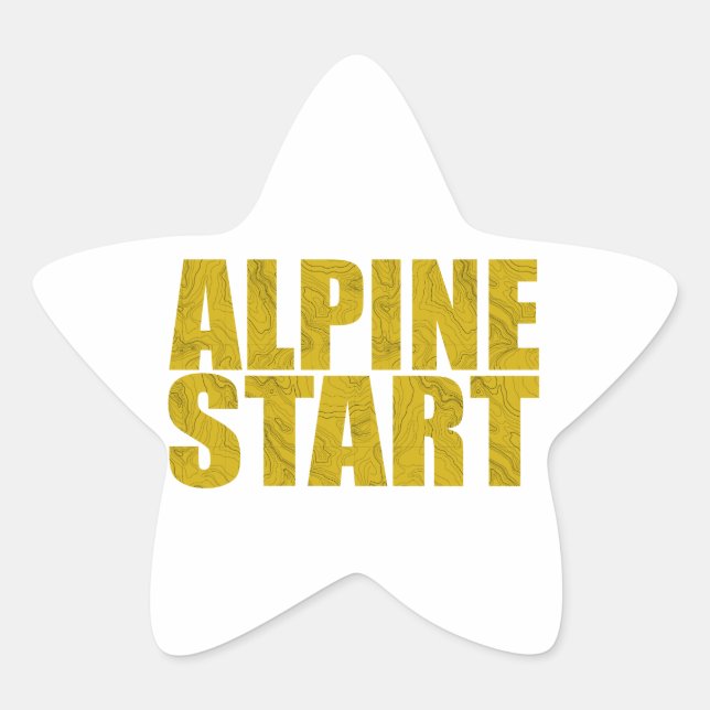 Pegatina En Forma De Estrella Inicio alpino (Topo) (Anverso)