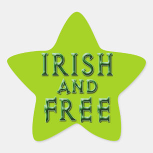 Pegatina En Forma De Estrella IRISH y GRATIS para el Día de San Patricio