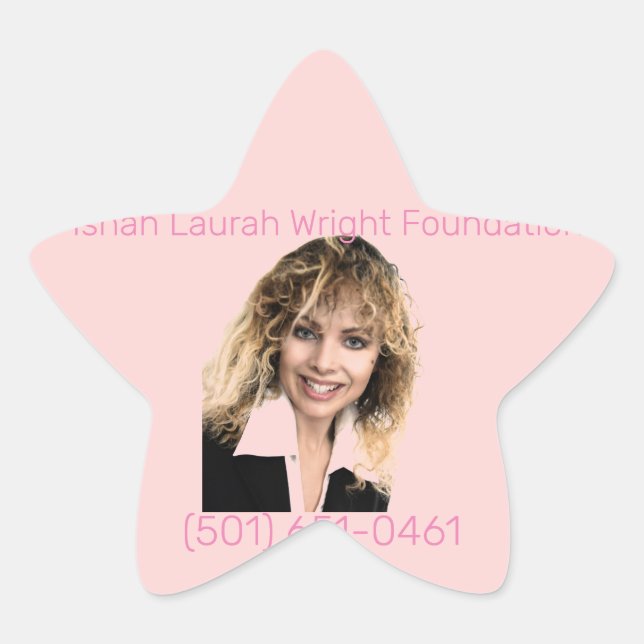 Pegatina En Forma De Estrella ishah laurah wright foundation (Anverso)