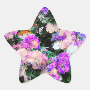 Pegatina En Forma De Estrella Jardín de flores de mamá