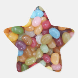 Pegatina En Forma De Estrella Jelly Beans Coloridos