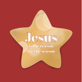 Pegatina En Forma De Estrella Jesús es la razón por la que los Navidades elegant