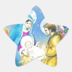 Pegatina En Forma De Estrella Joyeuse Noel, tarjeta de Navidades franceses vinta