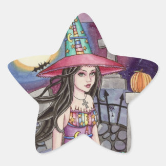 Pegatina En Forma De Estrella Kamaria - Pegatina de brujas arcoiris