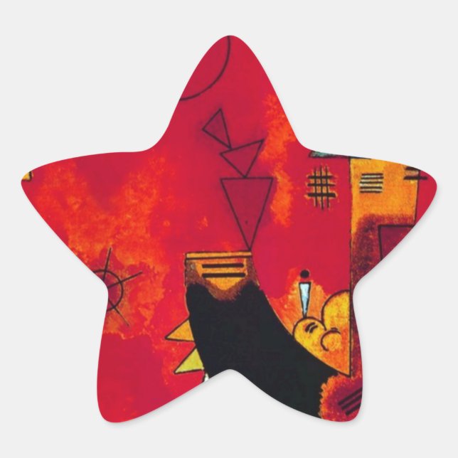 Pegatina En Forma De Estrella Kandinsky Mit und Gegen (Anverso)