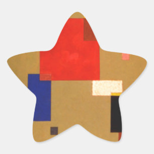 Pegatina En Forma De Estrella Kandinsky Trece Rectángulos Resumen Pintura
