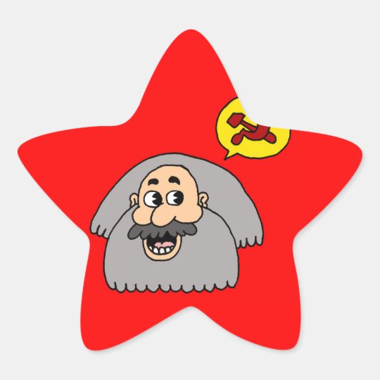 Pegatina En Forma De Estrella Karl Marx