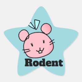 Pegatina En Forma De Estrella ☆ kawaii Rodent☆ small animal☆