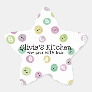 Pegatina En Forma De Estrella Kids Bakery