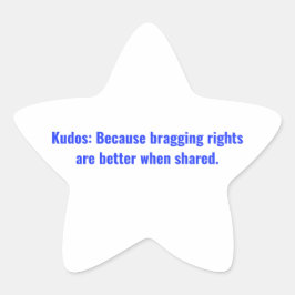 Pegatina En Forma De Estrella Kudos: Porque los derechos de alarde son mejores c