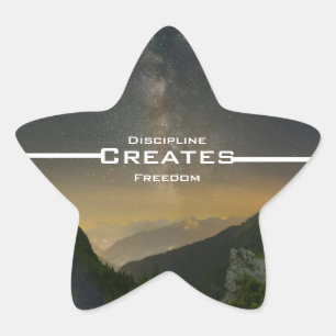Pegatina En Forma De Estrella La disciplina crea libertad