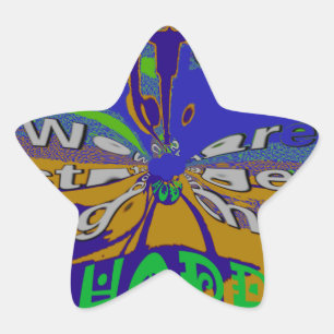 Pegatina En Forma De Estrella La esperanza de Estados Unidos se fortalece juntos