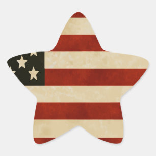 Pegatina En Forma De Estrella La estrella del show American Flag GIFTS
