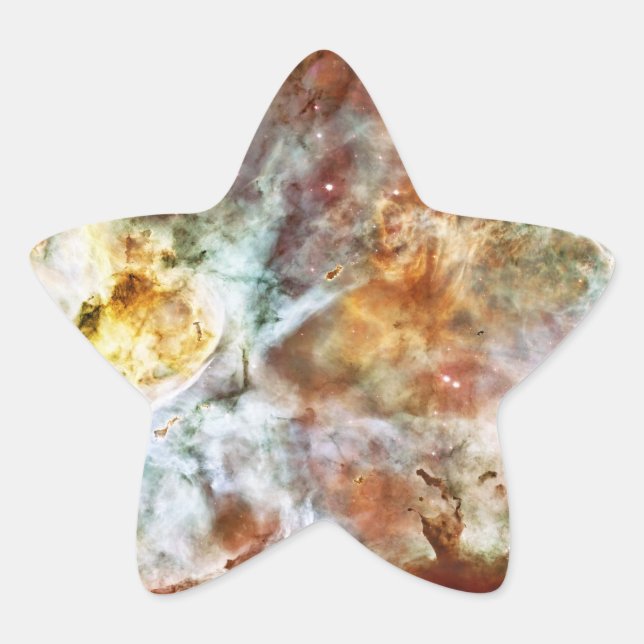 Pegatina En Forma De Estrella La gran nebulosa de la carina NGC 3372 (Anverso)