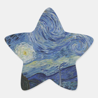 Pegatina En Forma De Estrella La noche estrellada de Van Gogh