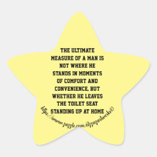 Pegatina En Forma De Estrella "La posición de un hombre"