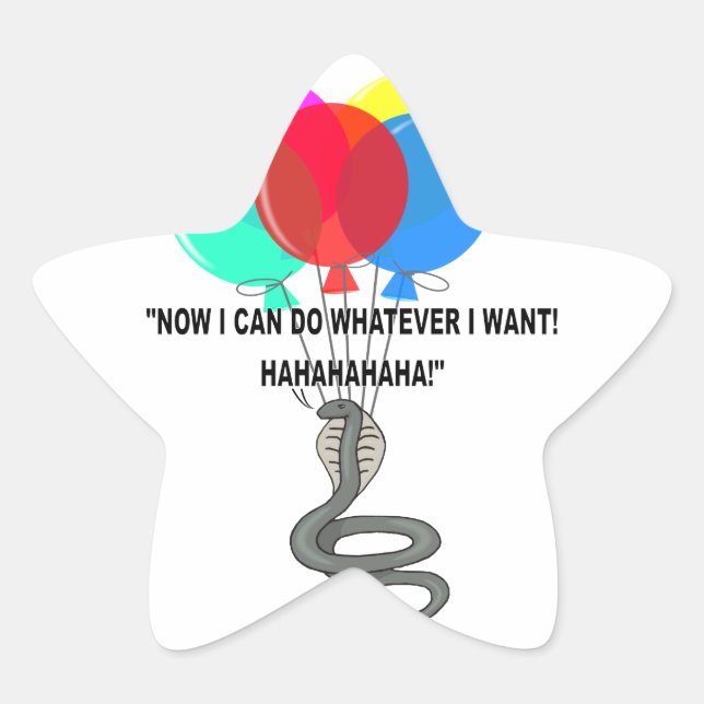 Pegatina En Forma De Estrella La serpiente voladora (Anverso)