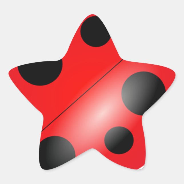 Pegatina En Forma De Estrella Ladybug - Ladybird (Anverso)