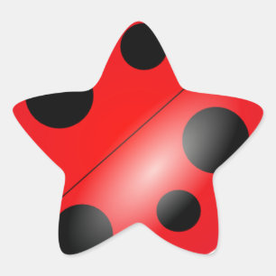 Pegatina En Forma De Estrella Ladybug - Ladybird
