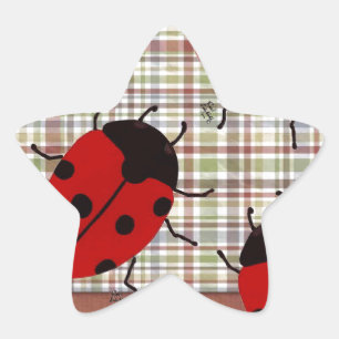 PEGATINA EN FORMA DE ESTRELLA LADYBUGS