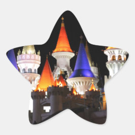 Pegatina En Forma De Estrella Las Vegas Castle Hotel Gaming Vegas City Colorous