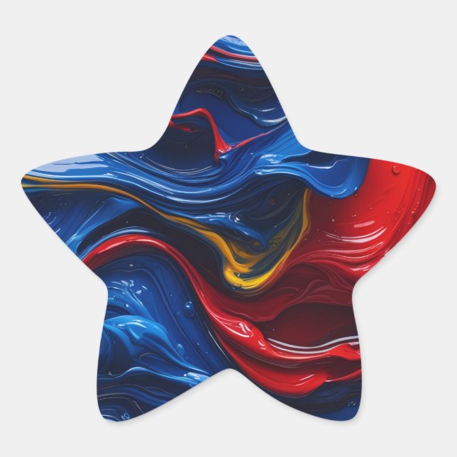 Pegatina En Forma De Estrella Layers Upon Layers Of Paint (Anverso)