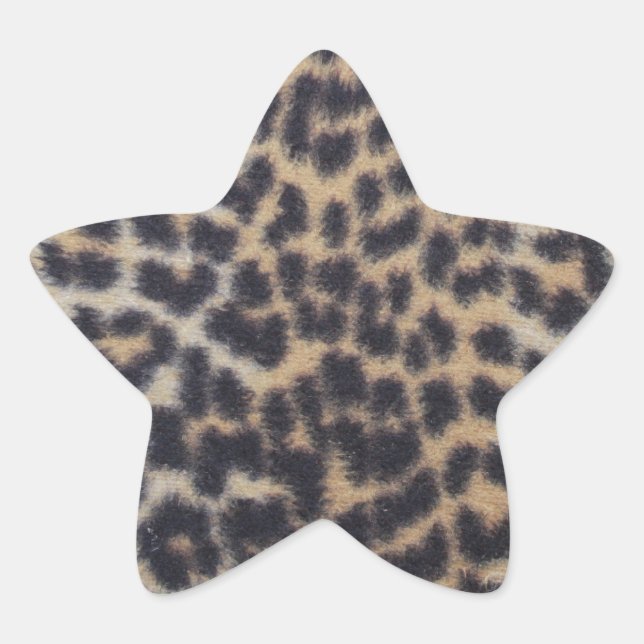 Pegatina En Forma De Estrella Leopard Fur (Anverso)