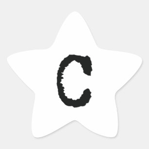 Pegatina En Forma De Estrella Letra C