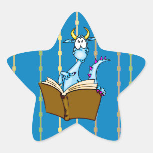 Pegatina En Forma De Estrella Libro de lectura de dragones