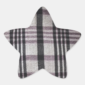 Pegatina En Forma De Estrella líneas blancas y negras sobre los textiles