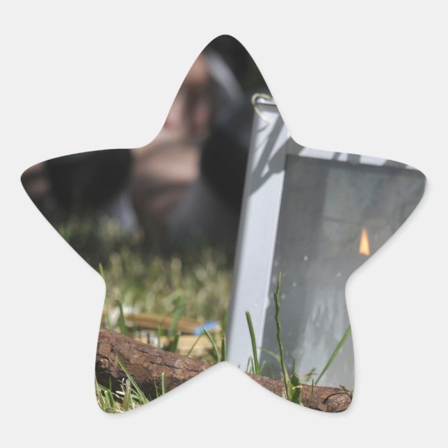 Pegatina En Forma De Estrella Linterna de luz (Anverso)