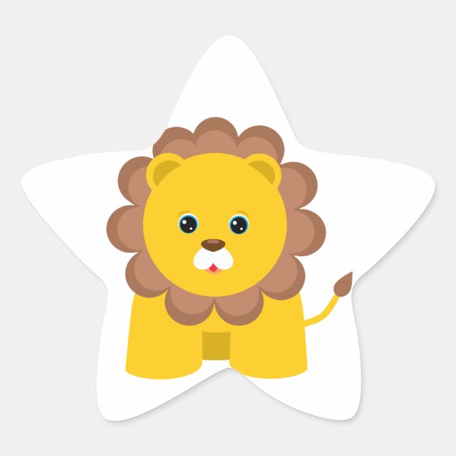 Pegatina En Forma De Estrella Lion para bebé (Anverso)
