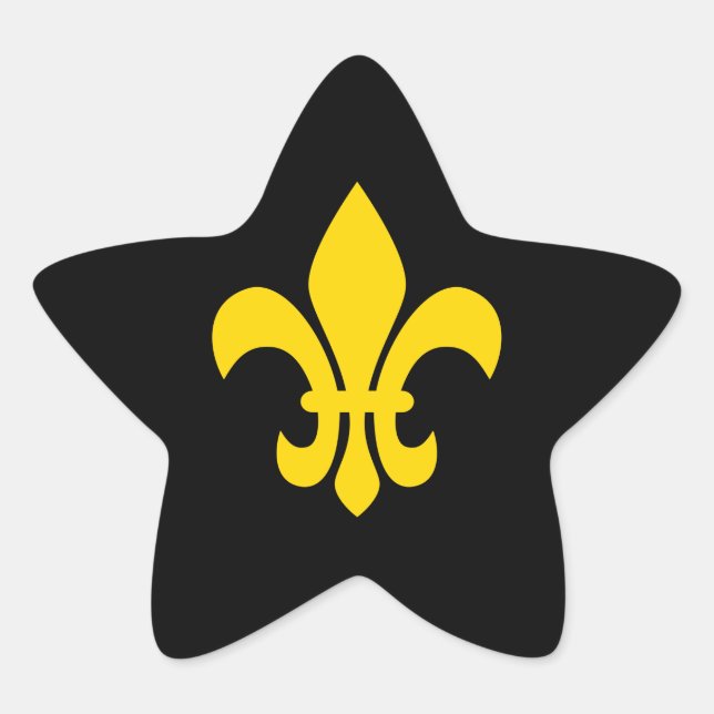 Pegatina En Forma De Estrella Lirios de Oro (Anverso)