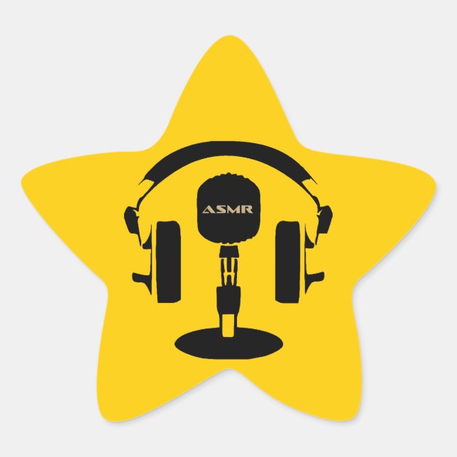 Pegatina En Forma De Estrella Logo de ASMR (Anverso)