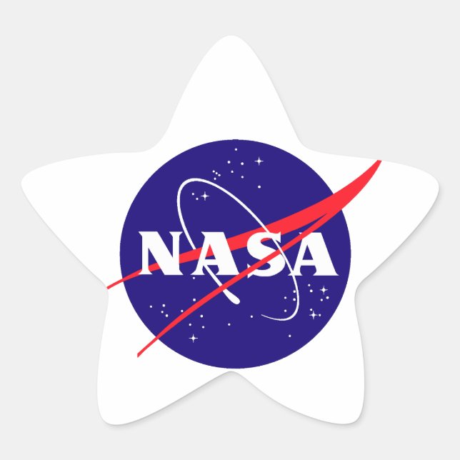 Pegatina En Forma De Estrella Logo de la NASA (Anverso)