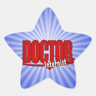 Pegatina En Forma De Estrella LOGO MÉDICA Internista