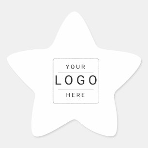 Pegatina En Forma De Estrella Logotipo personalizado