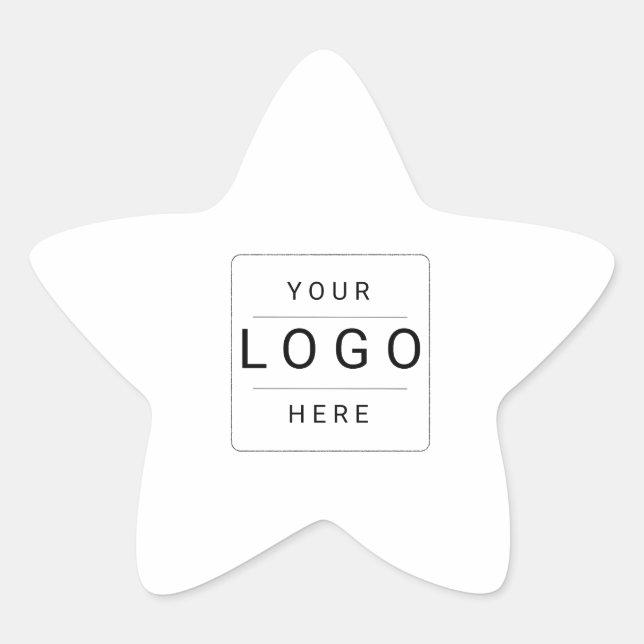Pegatina En Forma De Estrella Logotipo personalizado (Anverso)